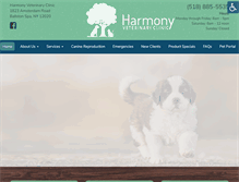 Tablet Screenshot of harmonyvetclinic.com